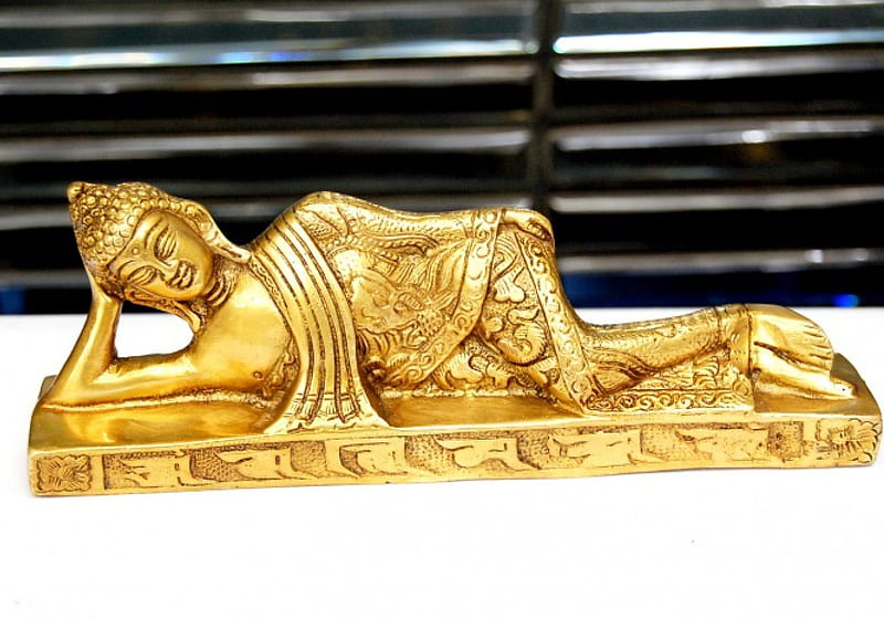 Buddha, ab, lying, golden, HD wallpaper | Peakpx