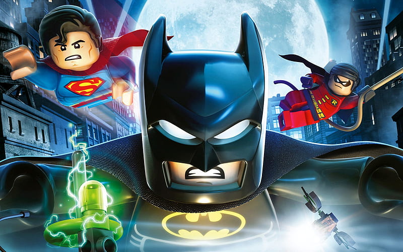 Batman, Superman, Robin, 2017 movie, 3d-animation, The Lego Batman, HD wallpaper
