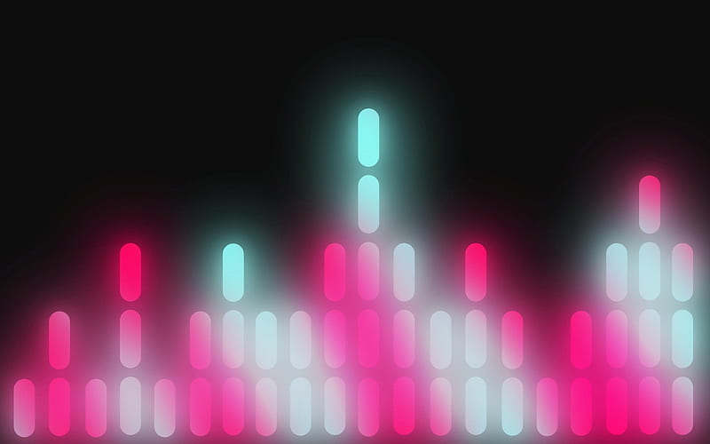 equalizer, music, techno, beats, pink, HD wallpaper