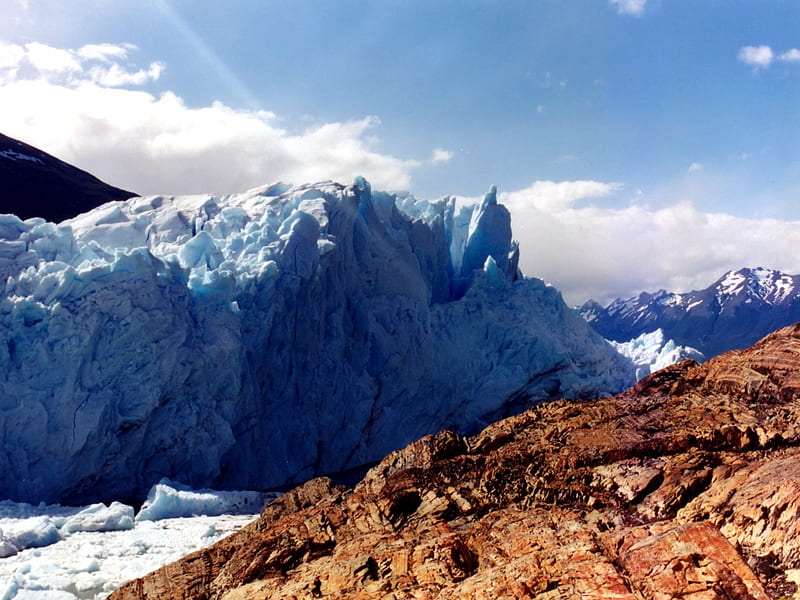 glacier contrast-beautiful winter landscape, HD wallpaper