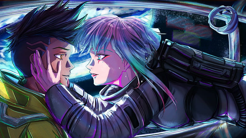 David art from Cyberpunk: Edgerunners anime 4K wallpaper download