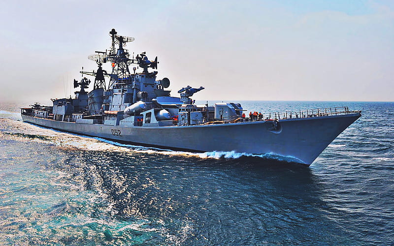 INS Rana, D52, destroyers, warships, Indian Navy, Rajput-class destroyers, Rana, HD wallpaper