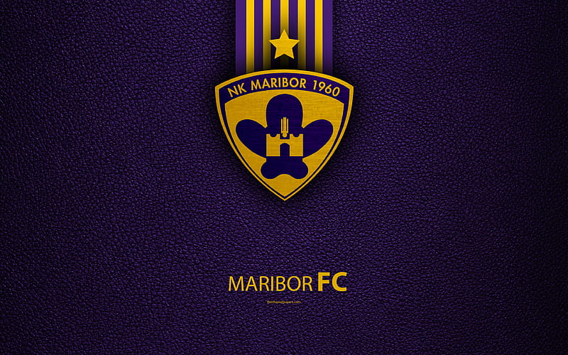 NK Maribor Slovenian football club, Maribor FC emblem, leather texture,  PrvaLiga, HD wallpaper | Peakpx
