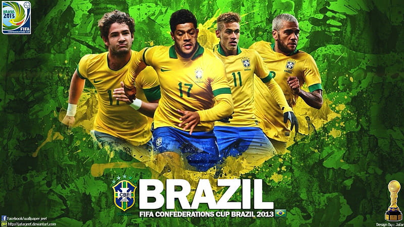 Brazil Football , Brazil , neymar, neymar , Dani Alves , hulk , world cup 2014, pato , FIFA Confederations Cup Brazil 2013, hulk, nike, fc barcelona, HD wallpaper