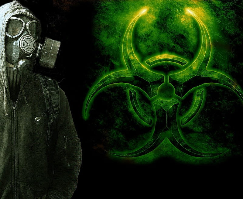 Green Toxic Gas Mask, musk, toxic, HD wallpaper