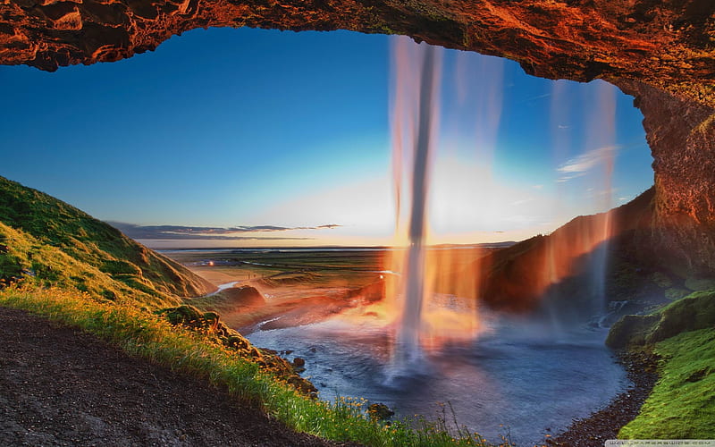 arch waterfall-, HD wallpaper