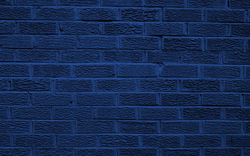 blue brick texture, stone texture, masonry, blue background, bricks, blue wall texture, HD wallpaper