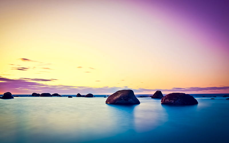 Beautiful Calm Coast, sun, rock, background, sunset, afternoon, sundown, nice, stones, multicolor, repose, relaxation, dawn, relax, limpid, sunrays, purple, violet, white, beautiful, sand, blue, horizon, maroon, plain, air, day, nature, portrait, reflected, pc, oceans, pretty, clarity, orange, high definition, yellow, clouds, lightness, calm, beauty, evening, sunrise, morning, rest, , black, litoral, sky, water, cool, serenity, beaches, awesome, pastel, hop, bay, colorful, sleep, brown, smooth, carpet, sea, refreshment, graphy, sunsets, mirror, pink, light, tranquility, amazing, multi-coloured, view, clear, colors, respite, serene, colours, reflections, natural, coast, HD wallpaper