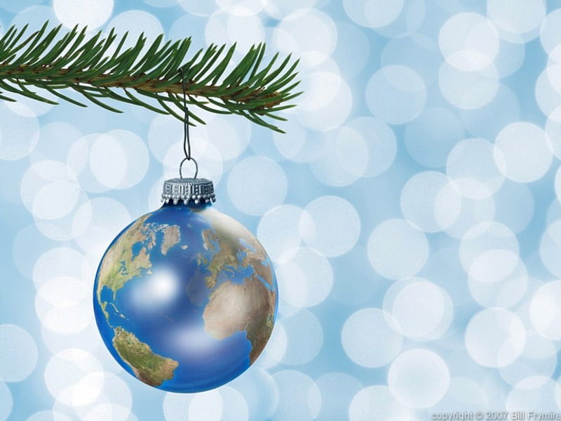 Peace On Earth, merry christmas, christmas spirit, peace, christmas bulb, HD wallpaper