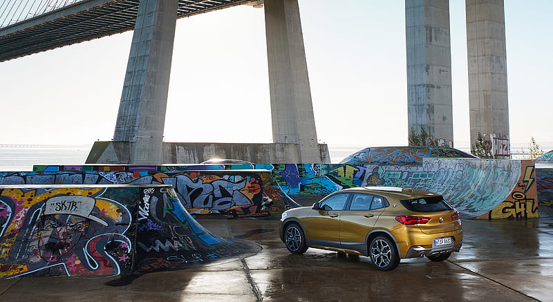 2018 BMW X2 xDrive20d M Sport X (Color: Galvanic Gold) - Rear Three-Quarter , car, HD wallpaper