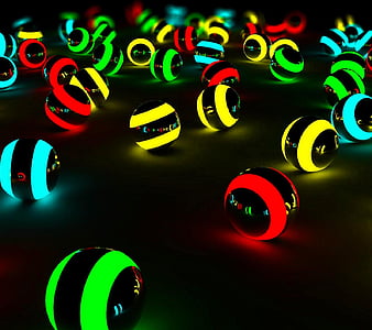 3D Balls, 2016, awesome, colorful love, new, HD wallpaper | Peakpx