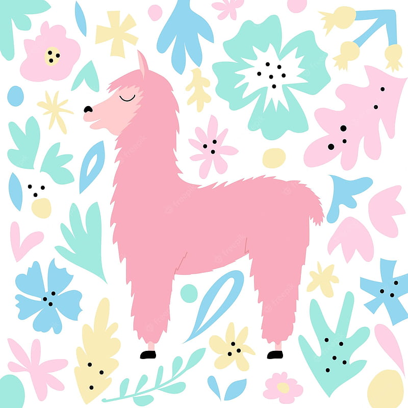 Llama Vectors & Illustrations for, Cute Cartoon Llama, HD phone wallpaper