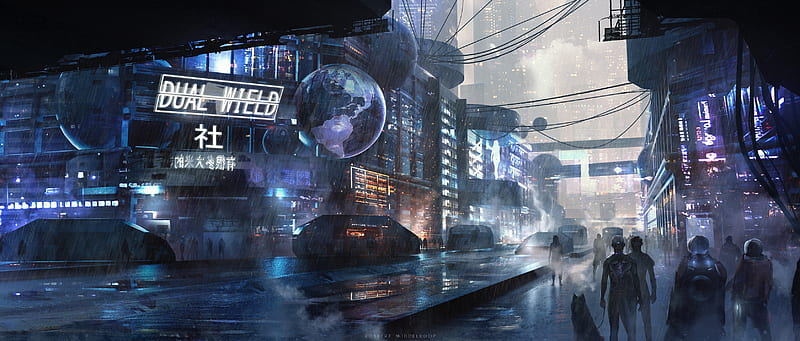 Scifi City Futuristic, scifi, city, artist, artwork, digital-art, HD wallpaper