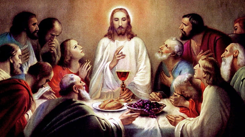 Last supper of the LORD, christ, jesus, gospel, eucharistic, religion, supper, HD wallpaper