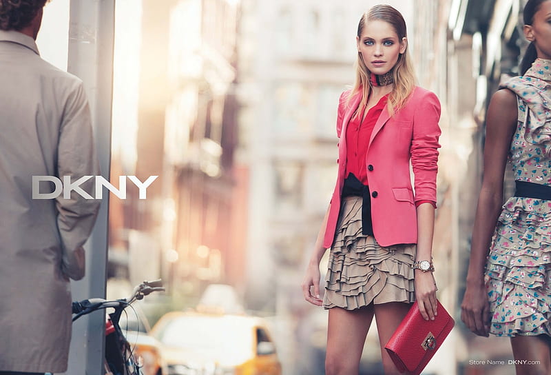 DKNY, nyc, vogue, moda, female model, couture, beauty, fashion, pink, HD wallpaper