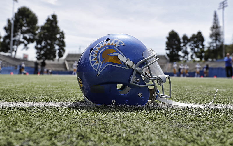 San Jose State Spartans, helmet for american football, San Jose State Spartans logo, NCAA, San Jose State University, USA, American Football, HD wallpaper