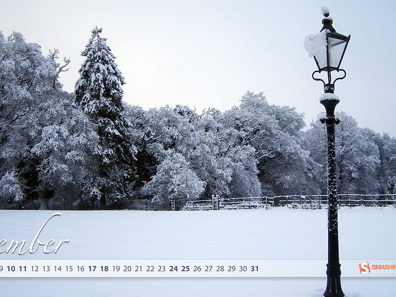 winter wonderland-December 2011-Calendar, HD wallpaper
