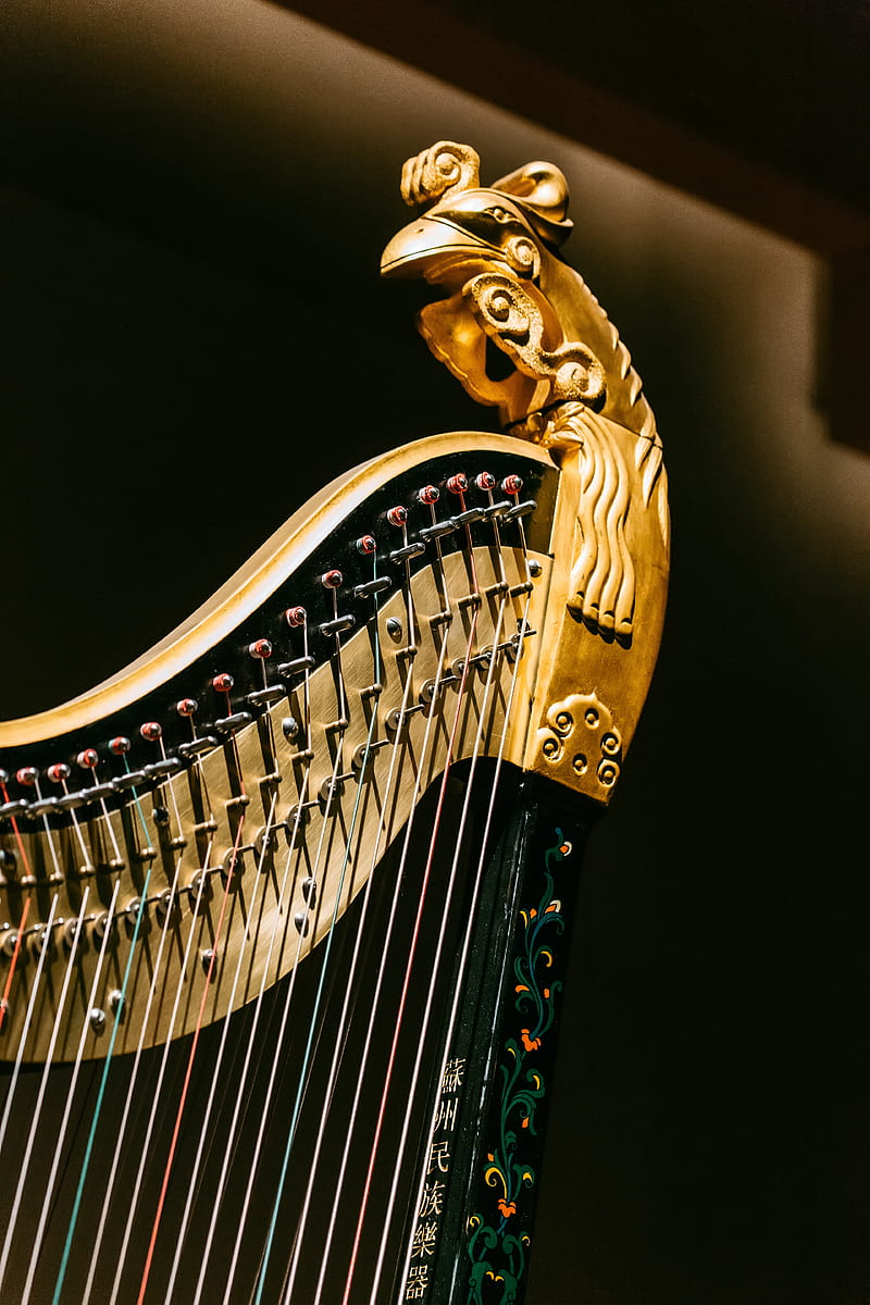 harp, strings, music, HD phone wallpaper
