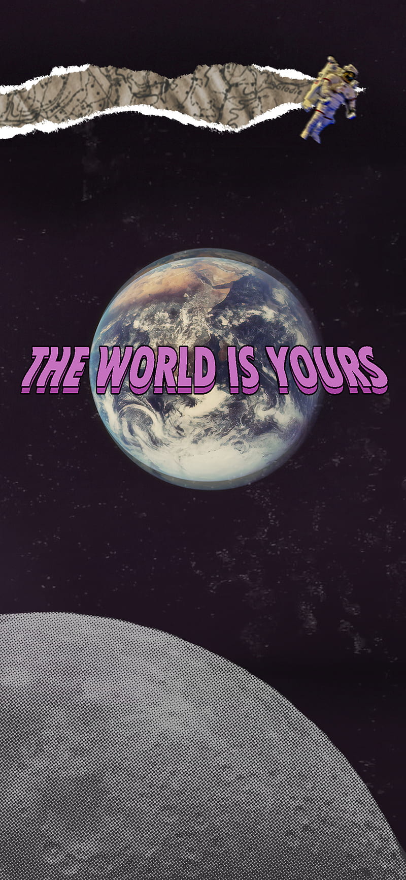 The World Is Yours, astronaut, baby yoda, earth, juice wrld, mars, me, moon, space, stars, HD phone wallpaper