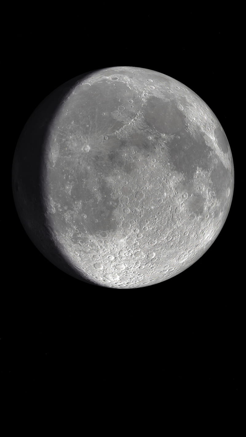 space, Moon, monochrome, black background, HD phone wallpaper