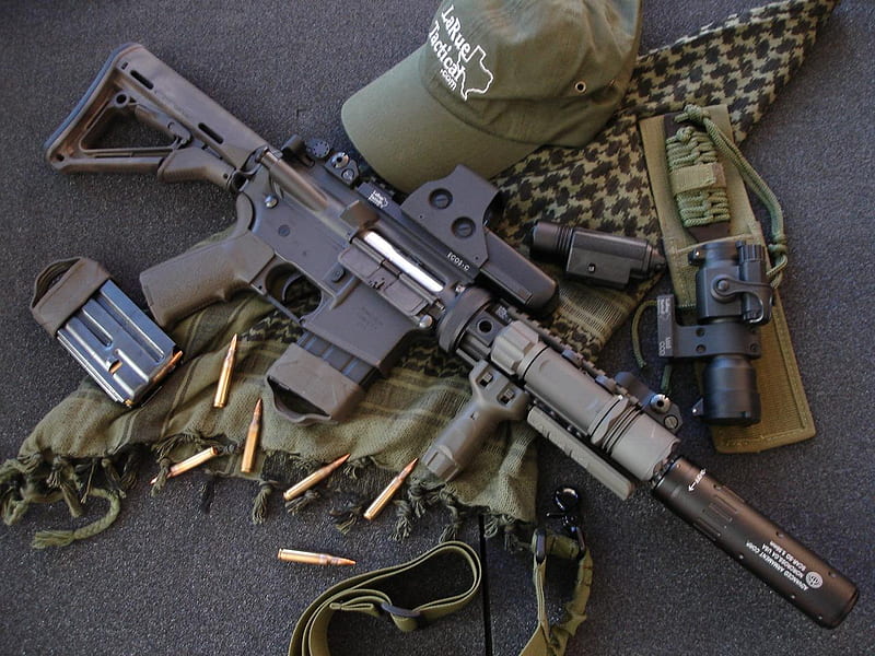 M-4 CUSTOMIZED TACTICAL RIFLE , weapons, rifle, firearms, m-4 customized tactical rifle, HD wallpaper