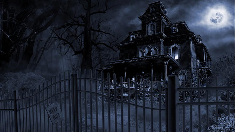 Haunted House, house, spooky, dark haunted, HD wallpaper