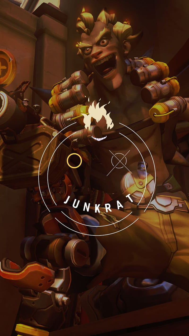 Junkrat OW logo, junket, overwatch, HD phone wallpaper