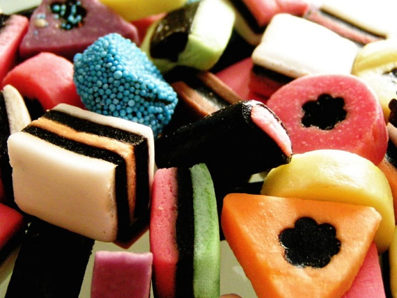 candy, lollies, licorice, allsorts, HD wallpaper