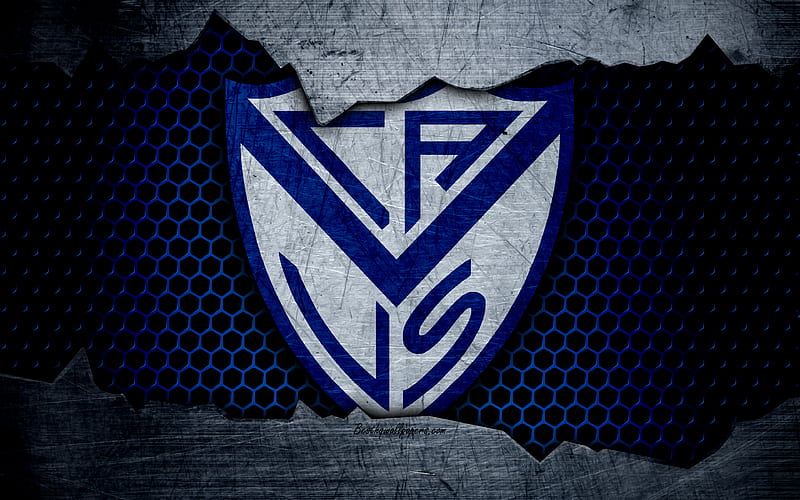 Velez Sarsfield Superliga, logo, grunge, Argentina, soccer, football club, metal texture, art, Velez Sarsfield FC, HD wallpaper