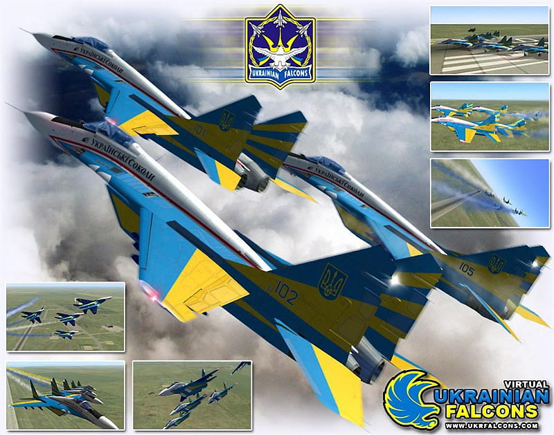 Ukrainian Falcons, aircraft, military, Ukraine, air forces, HD wallpaper