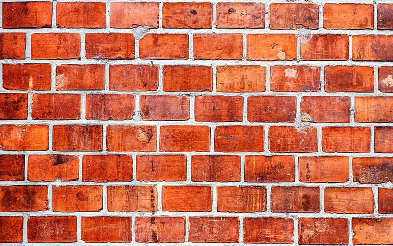 red bricks background close-up, red bricks, red brickwall, bricks textures, brick wall, bricks, wall, bricks background, red stone background, identical bricks, HD wallpaper