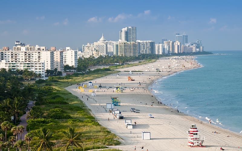 Cities, Beach, City, House, Miami, Miami Beach, HD wallpaper