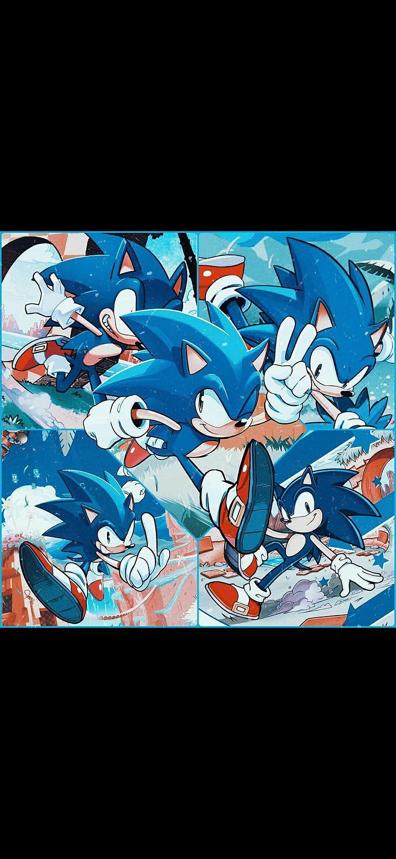 Sonic, blue, hedgehog, HD phone wallpaper