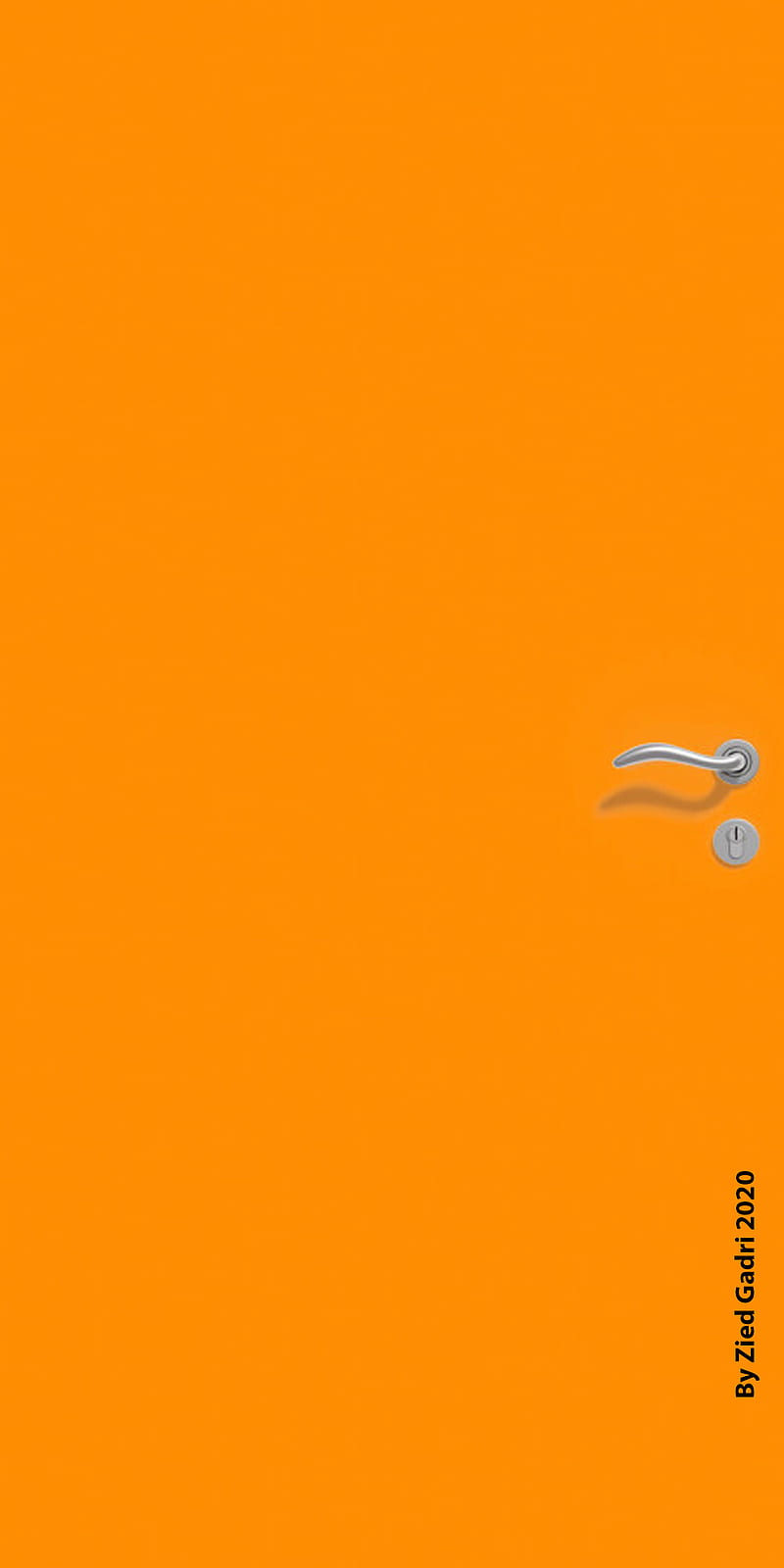 Orange door, desenho, idea, HD phone wallpaper