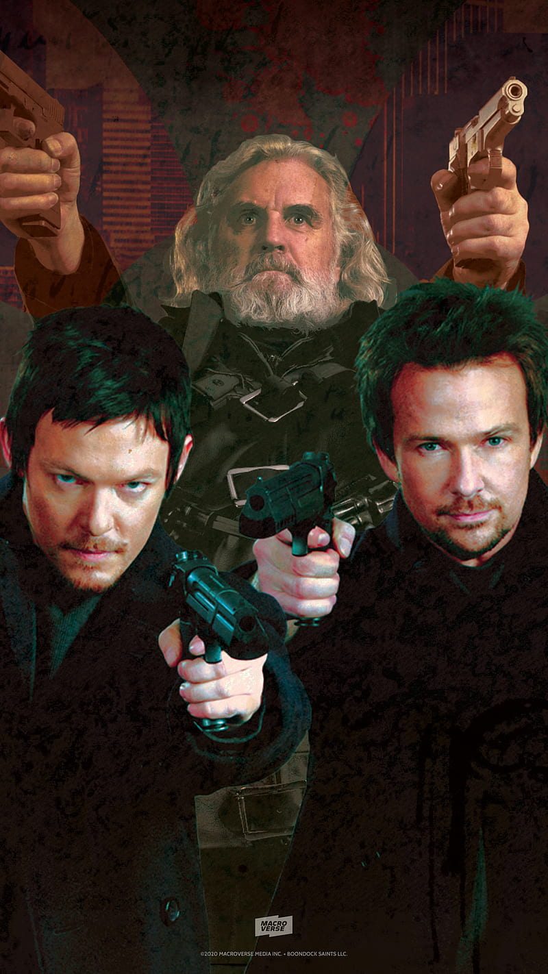 The Boondock Saints, Action, Anime, App, Art, Boondock, Boondock Saints, Characters, Comic, Comic Book, Comics, Conner, Cross, Cult, Film, Fun, Hit, Il Duce, Illustration, Macroverse, Manga, Montage, Movie, Murphy, Norman Reedus, Rocco, Saints, Sean Patrick Flanery, Series, Story, The, Troy Duffy, HD phone wallpaper