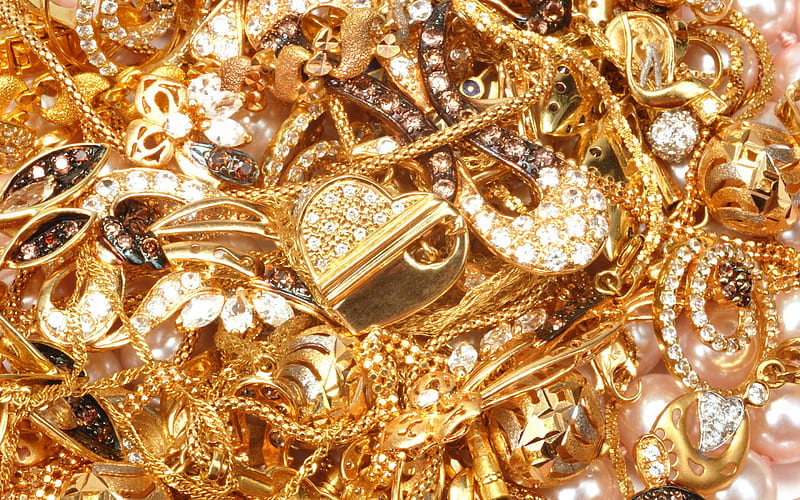 Jewellery, ornaments, gold, jwel, pendant, HD wallpaper | Peakpx