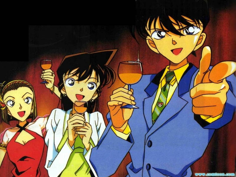 Detective Conan, Shinichi Kudo, Ran Mouri, Sonoko Suzuki, HD wallpaper