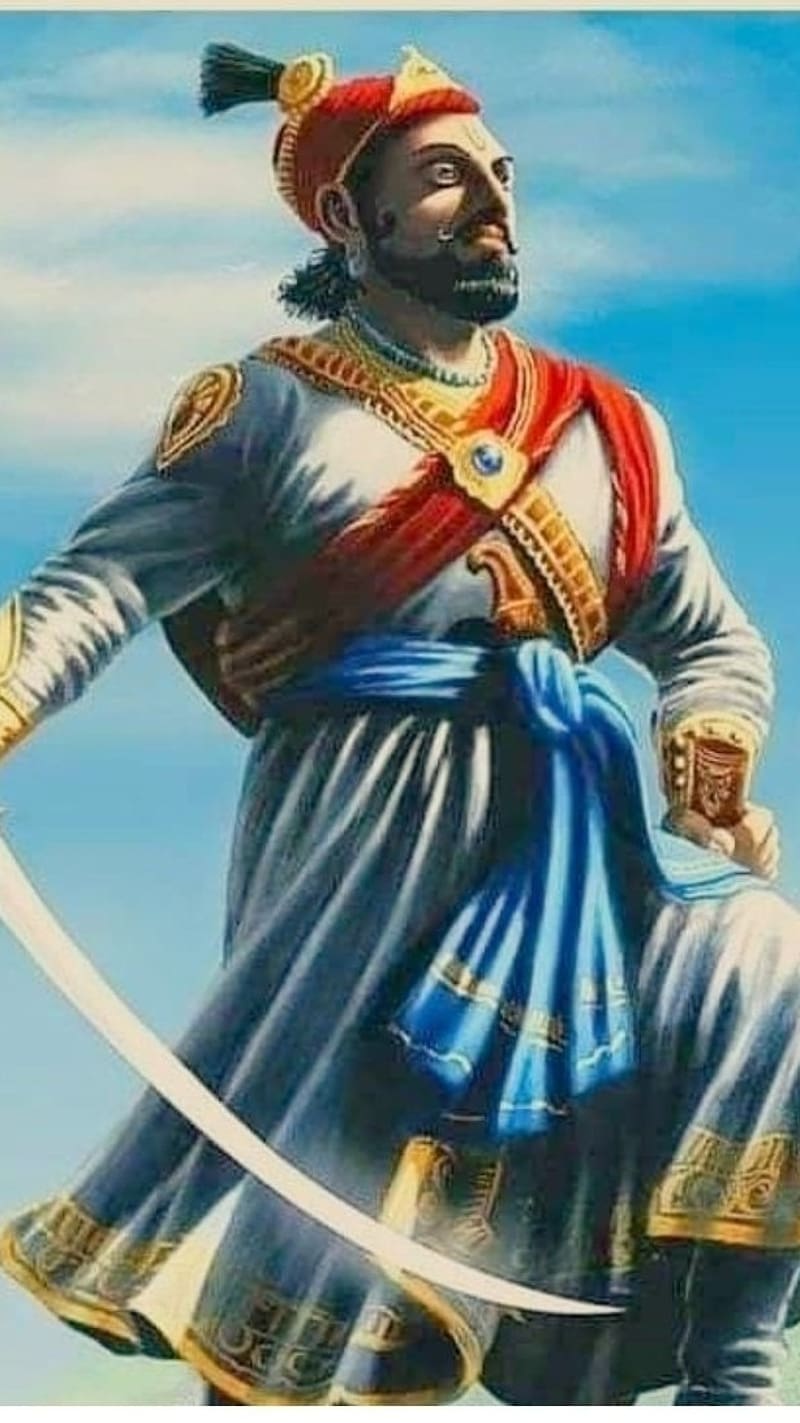 Shivaji Maharaj Standing with Sword In hand, shivaji maharaj, warrior,  sword, HD phone wallpaper | Peakpx