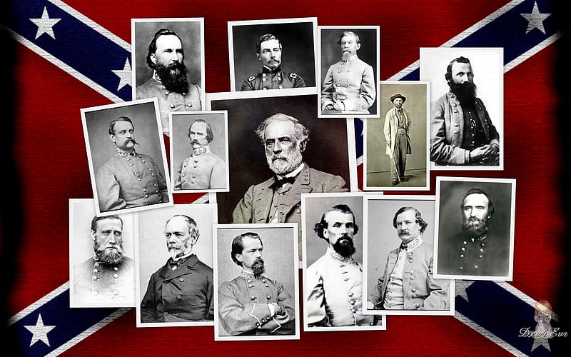 Southern Generals , generals, , south, flag, lee, civil war, confederate, military, rebel, HD wallpaper