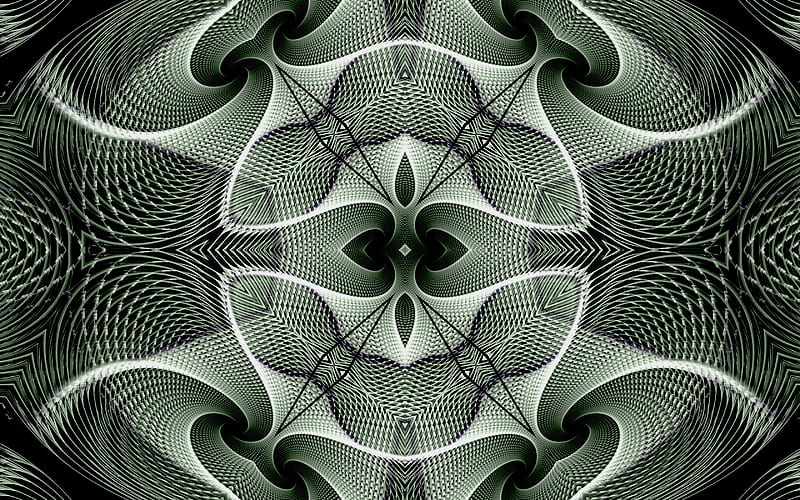 abstraction, fractal, pattern, symmetry, HD wallpaper