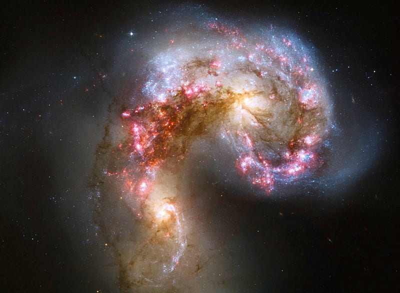 The Antennae Galaxies, BEAUTY, SPACE, COSMOS, GALAXIES, HD wallpaper