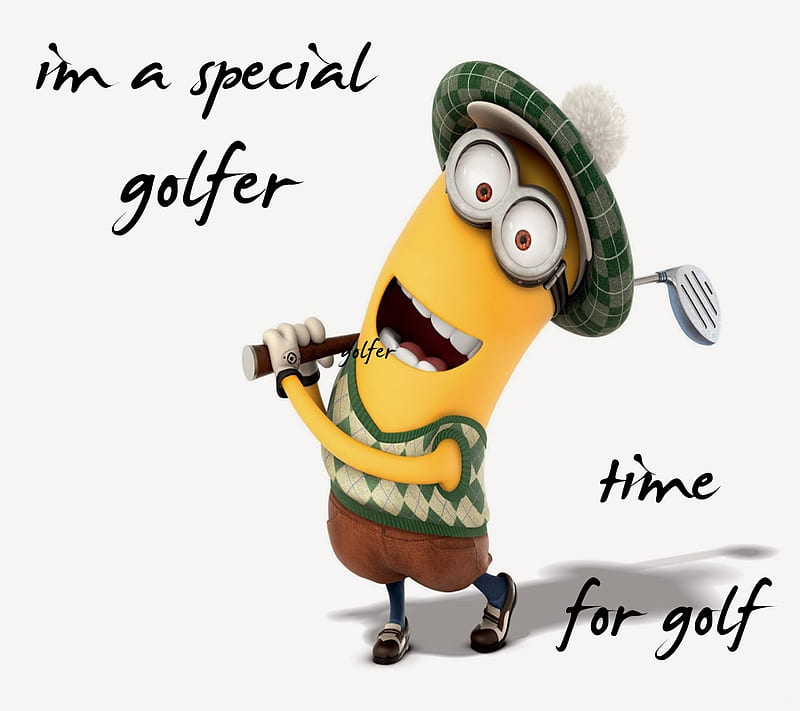 Golfer Minion, HD wallpaper