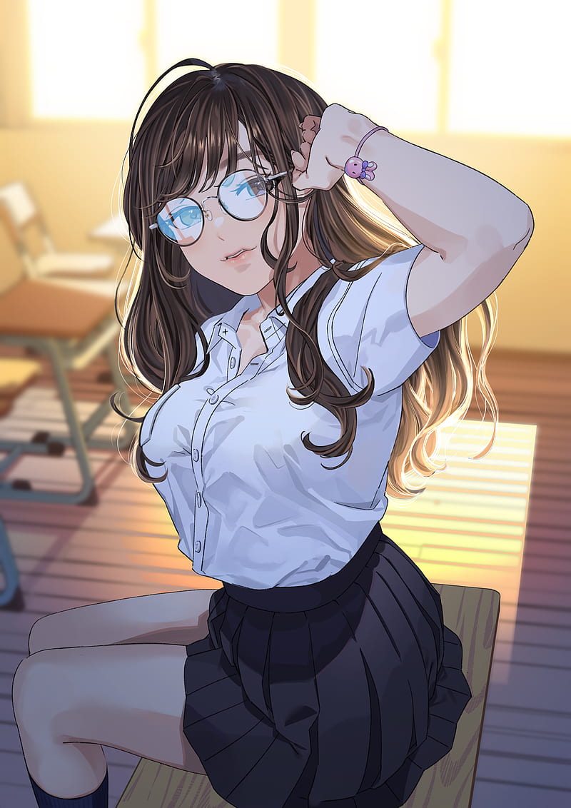 Anime girl wearing black collar HD wallpaper | Wallpaper Flare