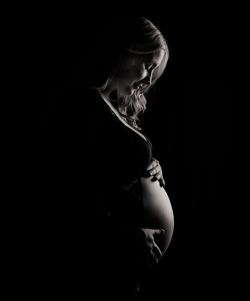 pregnant woman holding tummy, HD phone wallpaper