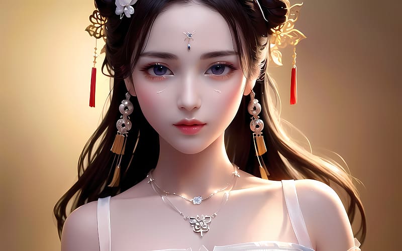 ᰔᩚ, Asian, Girl, Portrait, Beauty, HD wallpaper