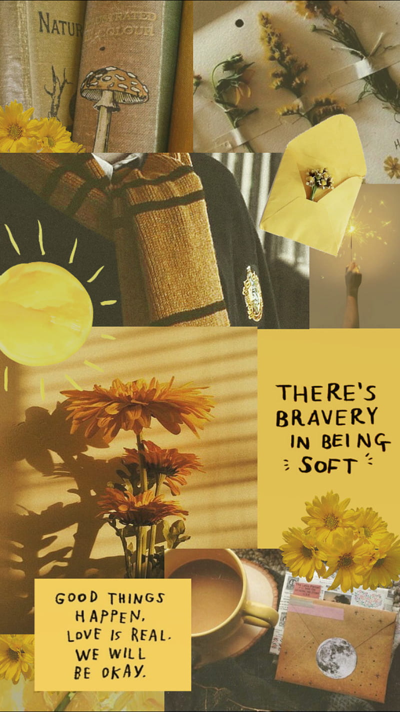 Yellow aesthetic collage HD phone wallpaper  Pxfuel