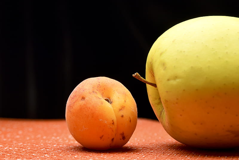 Yellow apple fruit on red textile, HD wallpaper | Peakpx