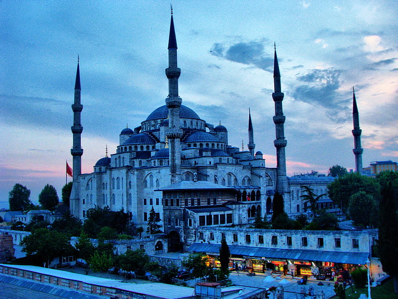 The Blue Mosque Istanbul,Turkey, mosque, turkey, blue, istanbul, HD wallpaper