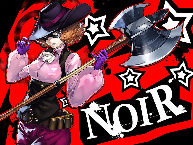Haru Okumura (Noir), Bullet, Haru, Battleaxe, Noir, Anime, Persona 5, person, Gloves, Smile, Purple Gloves, Haru Okumura, Okumura, Axe, Hat, Anime Girl, Purple Eyes, Bullet Belt, HD wallpaper Haru Okumura (Noir), Bullet, Haru, Battleaxe, Noir, Anime, Persona 5, person, Gloves, Smile, Purple Gloves, Haru Okumura, Okumura, Axe, Hat, Anime Girl, Purple Eyes, Bullet Belt, HD wallpaper