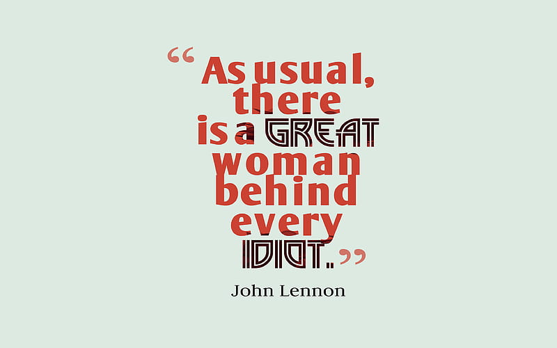 quotes, great people, John Lennon quotes, quotes about women, HD wallpaper